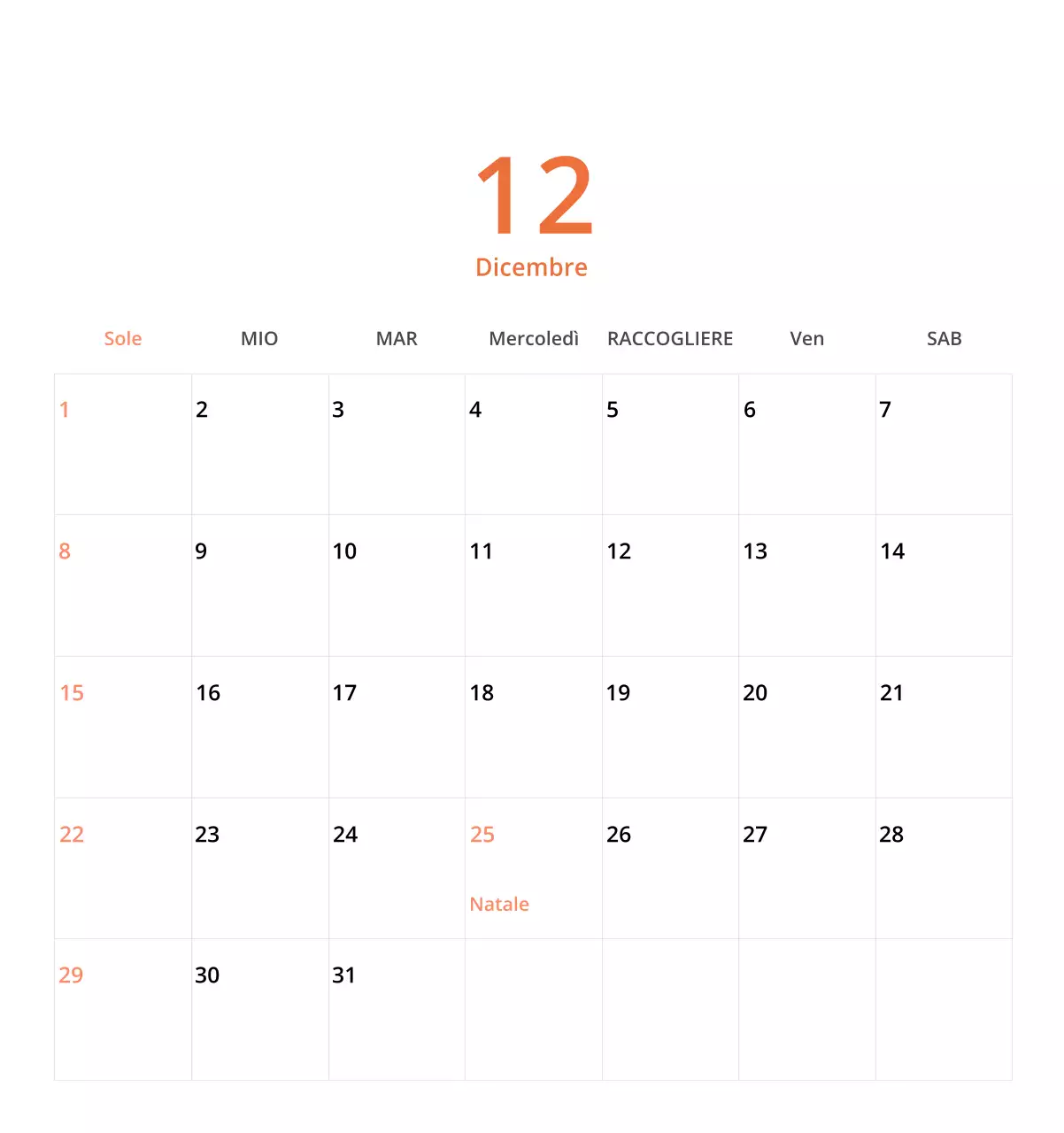 Simpatico calendario da tavolo illustrato verde a tema famiglia