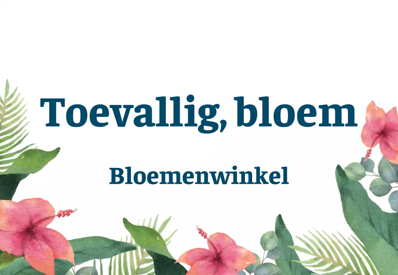 Toevallige bloemen in gedempte kleuren Een eenvoudig uithangbord met bloemenwinkeltekst en bloemenillustraties.