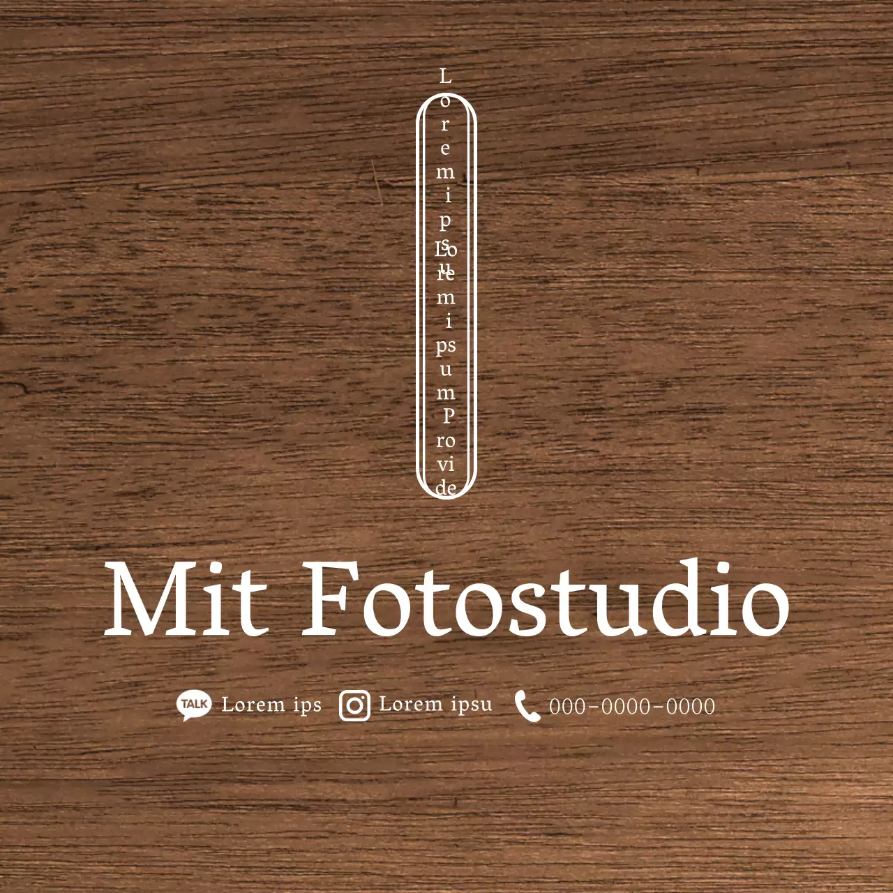 Emotionales Fotostudio-Design mit weißen, abgerundeten rechteckigen Linien