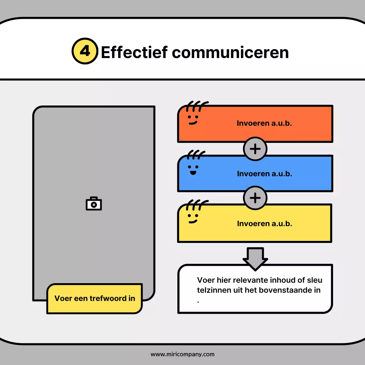 Schattige karaktervormpjes in oranje en blauwe conceptkaartenNews Kit