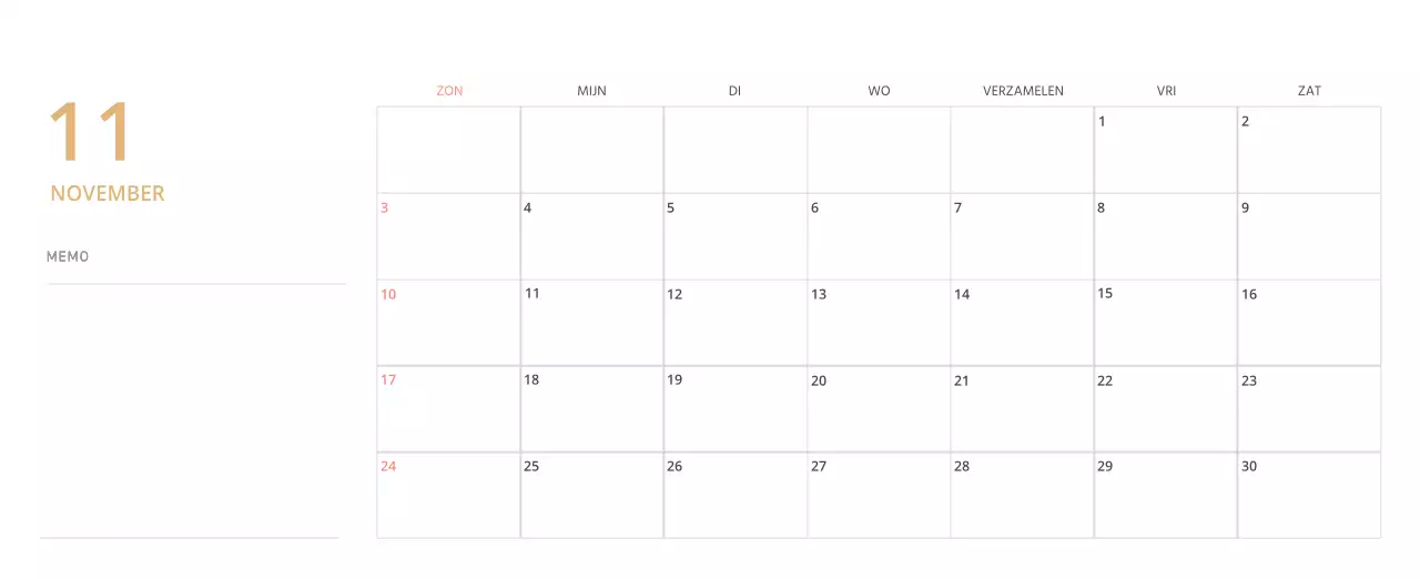 Schattige geïllustreerde groene bureaukalender met familiethema