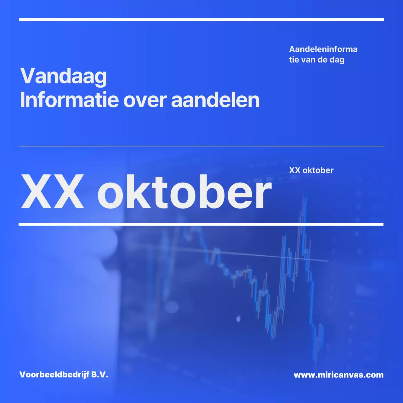 Een eenvoudig beursverslag in blauw