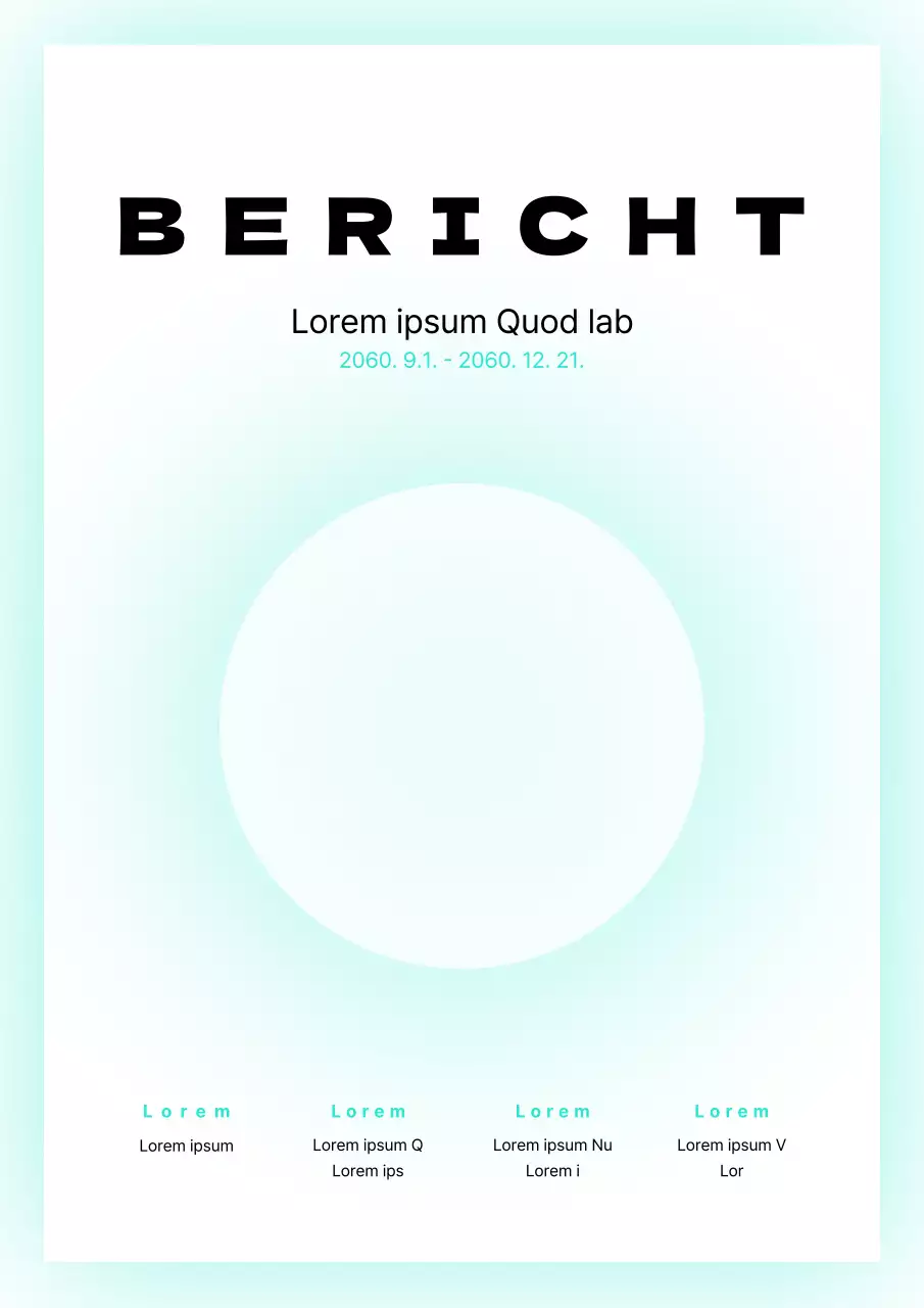 Hellblaues Thema einfache Formen Bericht Abdeckung