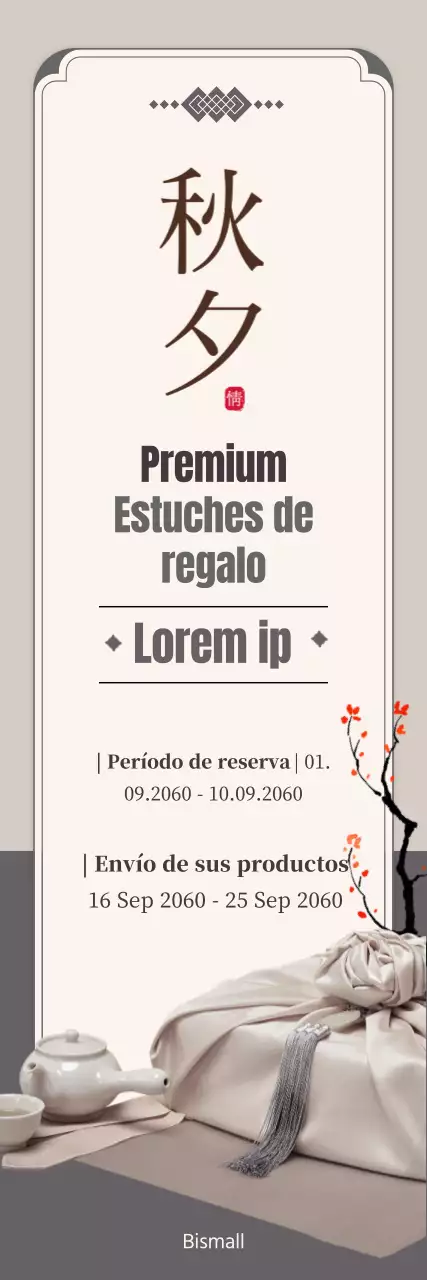 Guía para reservar con antelación regalos formales de Obon en color beige