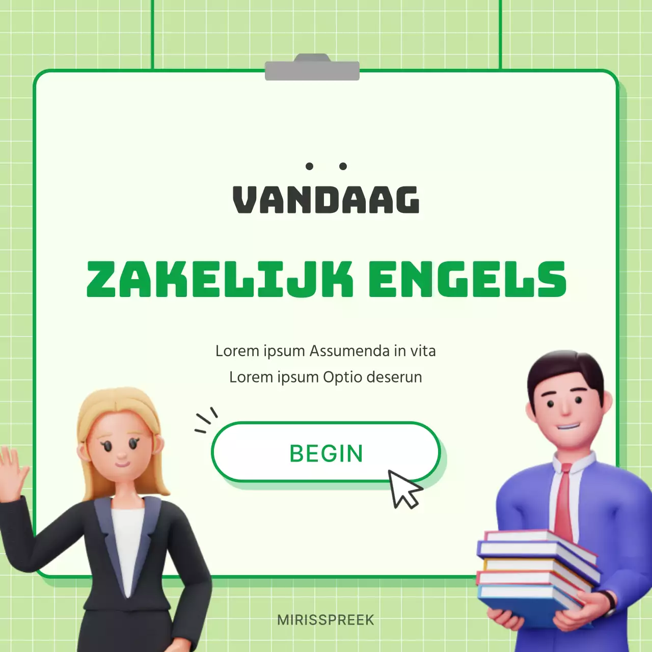 Modern zakelijk Engels in het groen