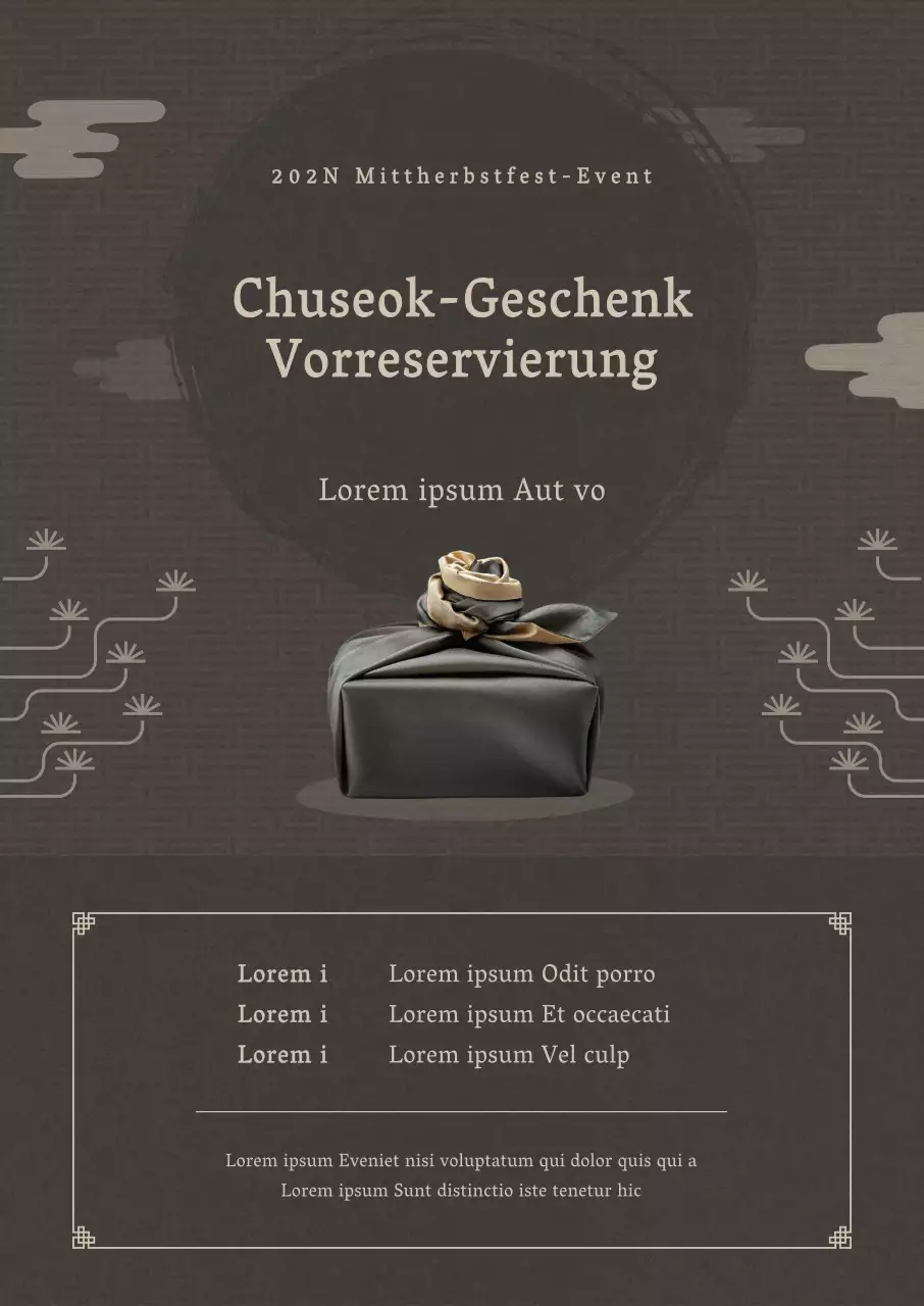 Vorbestellung von Weihnachtsgeschenken mit brauner, traditioneller Note