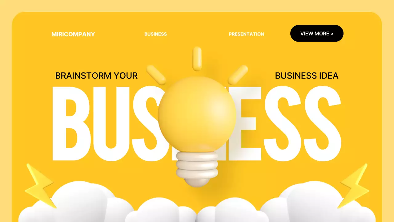 노란색 모던 비즈니스 프레젠테이션