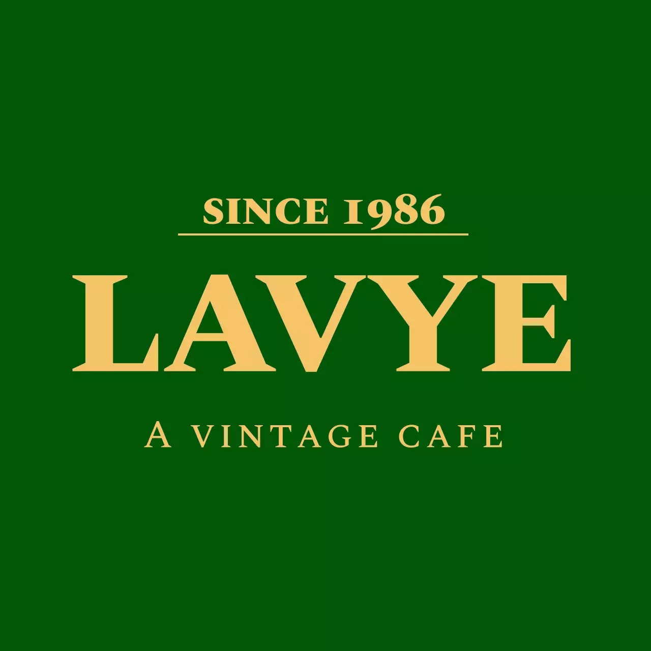 緑と黄色のヴィンテージコンセプトのカフェ。