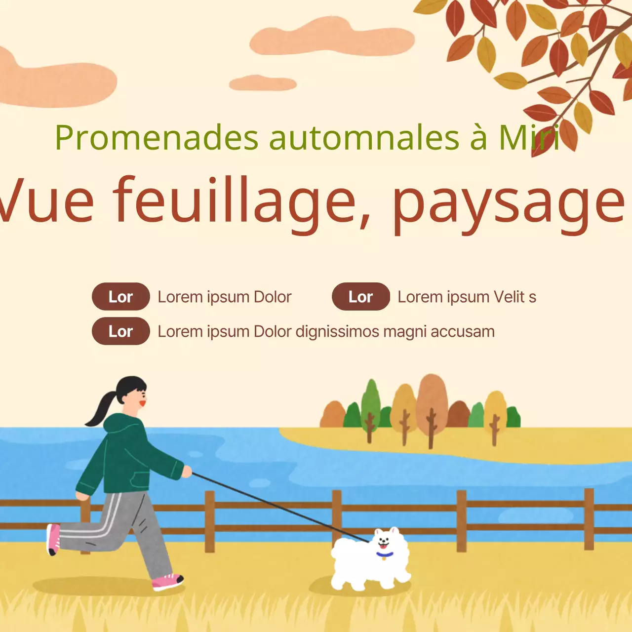 Promouvoir l'événement à l'aide d'une illustration brune et ambulante