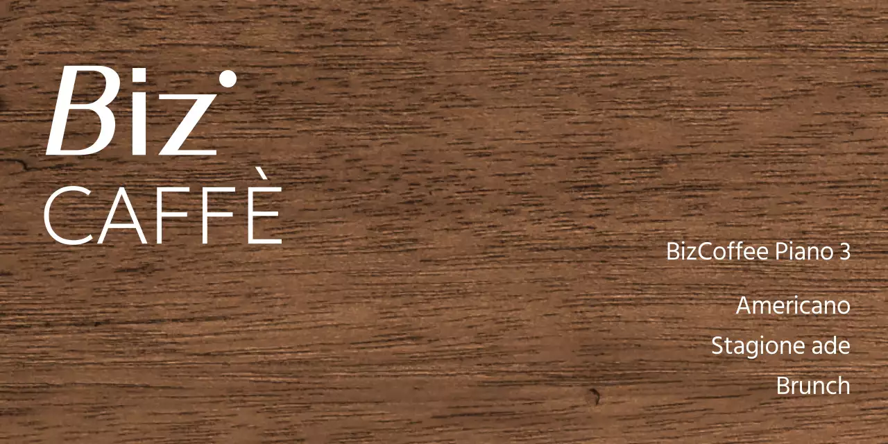 Una semplice targa in legno con perline per il caffè con testo e forme illustrate