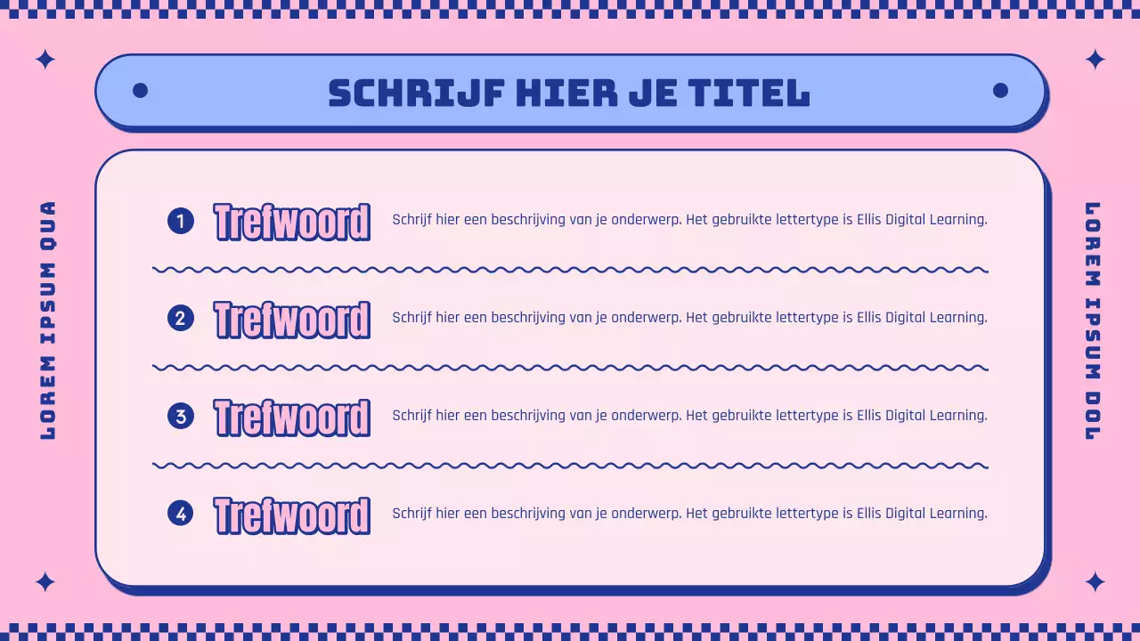 Introduceer het concept van schattige roze en paarse figuurtjes