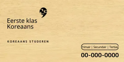 Ontwerp van een taalschool met een zwart en eenvoudig logo