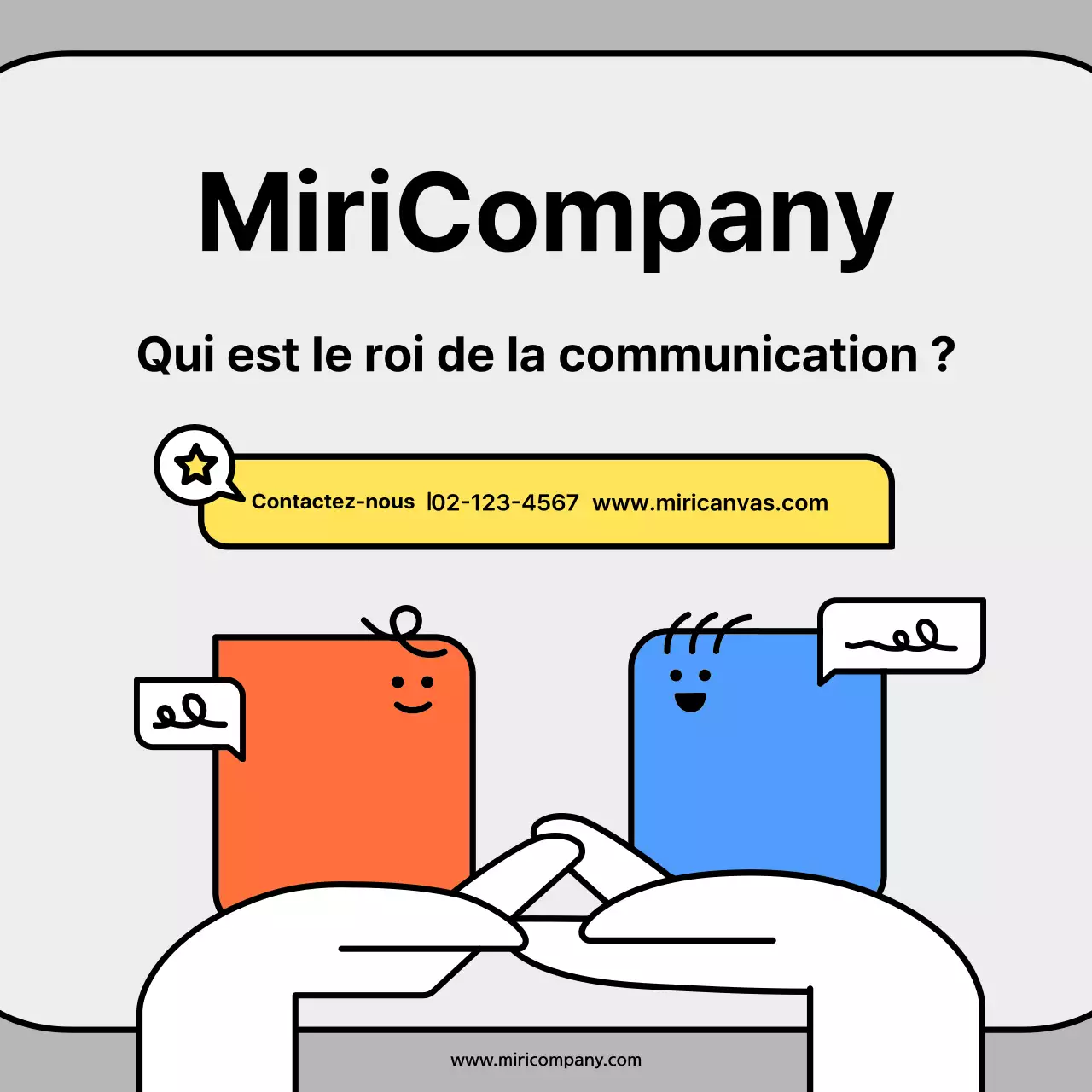 Cartes conceptuelles de personnages mignons en orange et bleuNews Kit