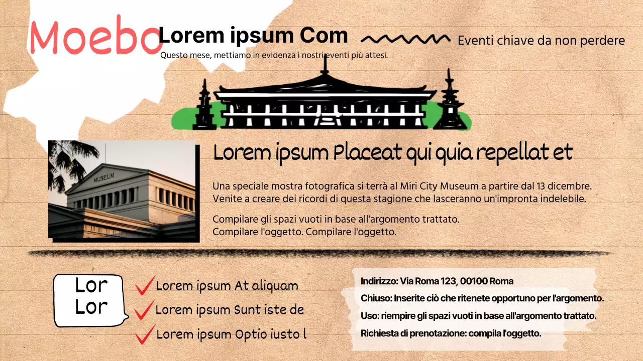 Una guida ai quartieri di tendenza su sfondo beige