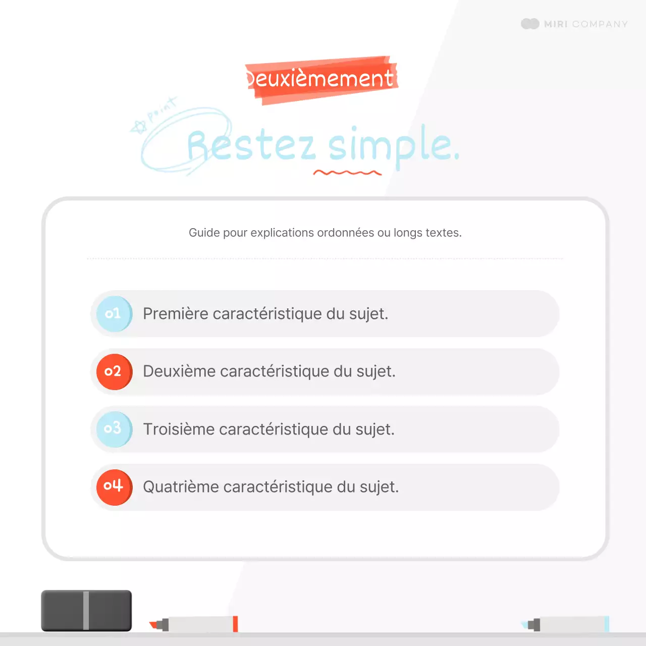Expliquer comment faire un joli résumé en bleu clair et blanc