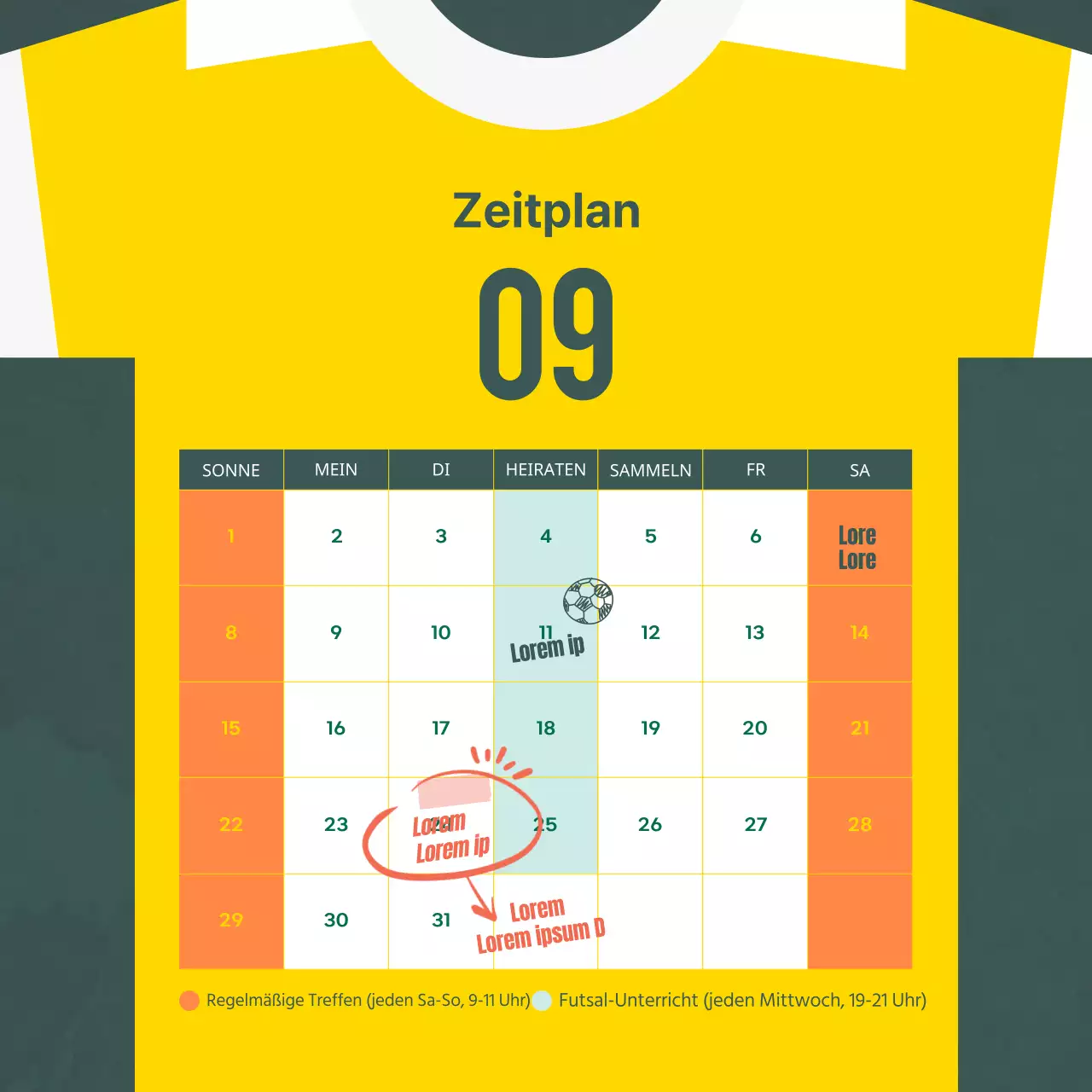 Eine einfache gelbe einheitliche Konzeptzeitleiste