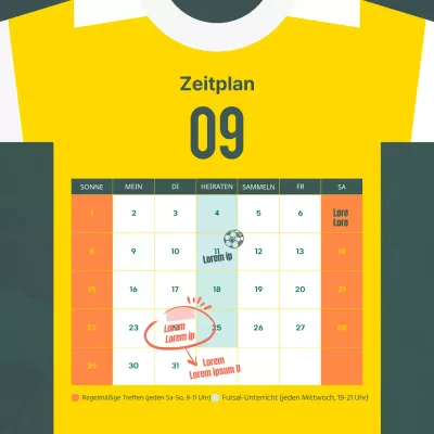 Eine einfache gelbe einheitliche Konzeptzeitleiste