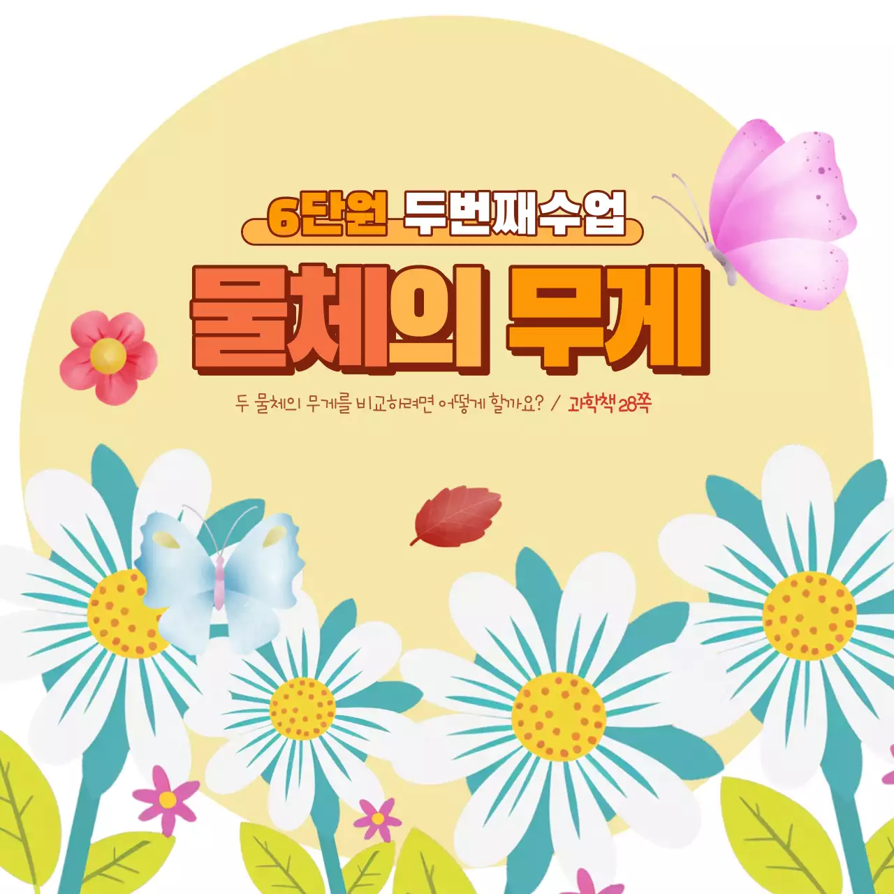 소셜 미디어 꽃과 나비 배경 가을 아트웍 배너용 뉴스 카드