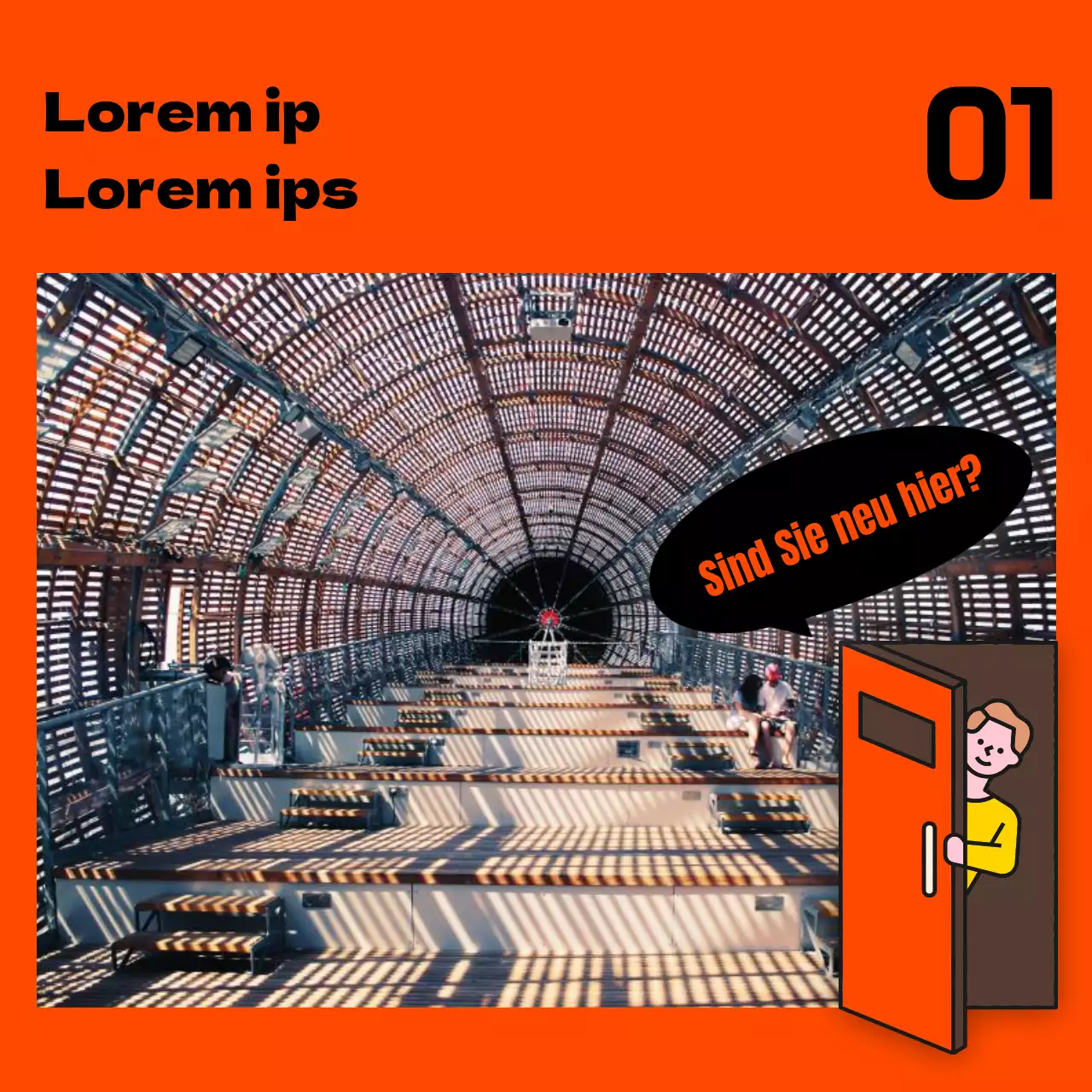 Leitfaden zur Nutzung von Kulturräumen mit orangefarbenem Hintergrund und Rahmen