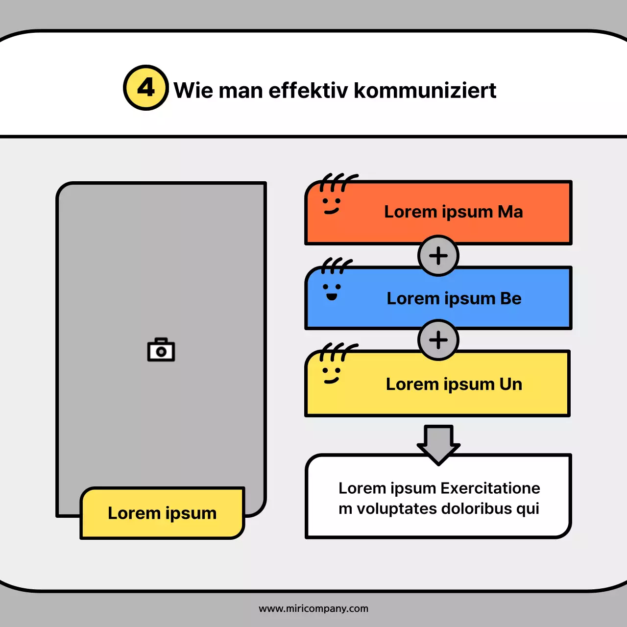 Niedliche Charakterformen in orange und blauen KonzeptkartenNews Kit