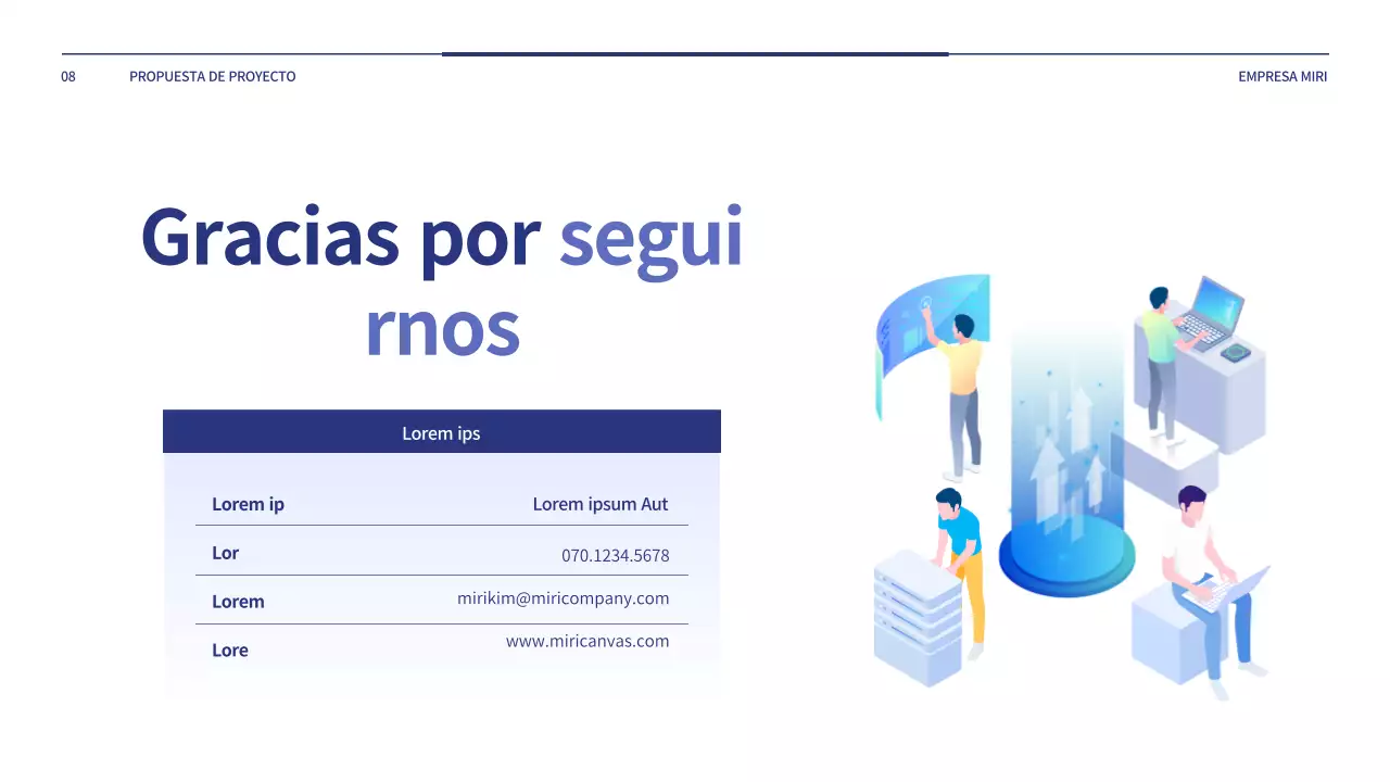 Una sencilla propuesta de proyecto en azul