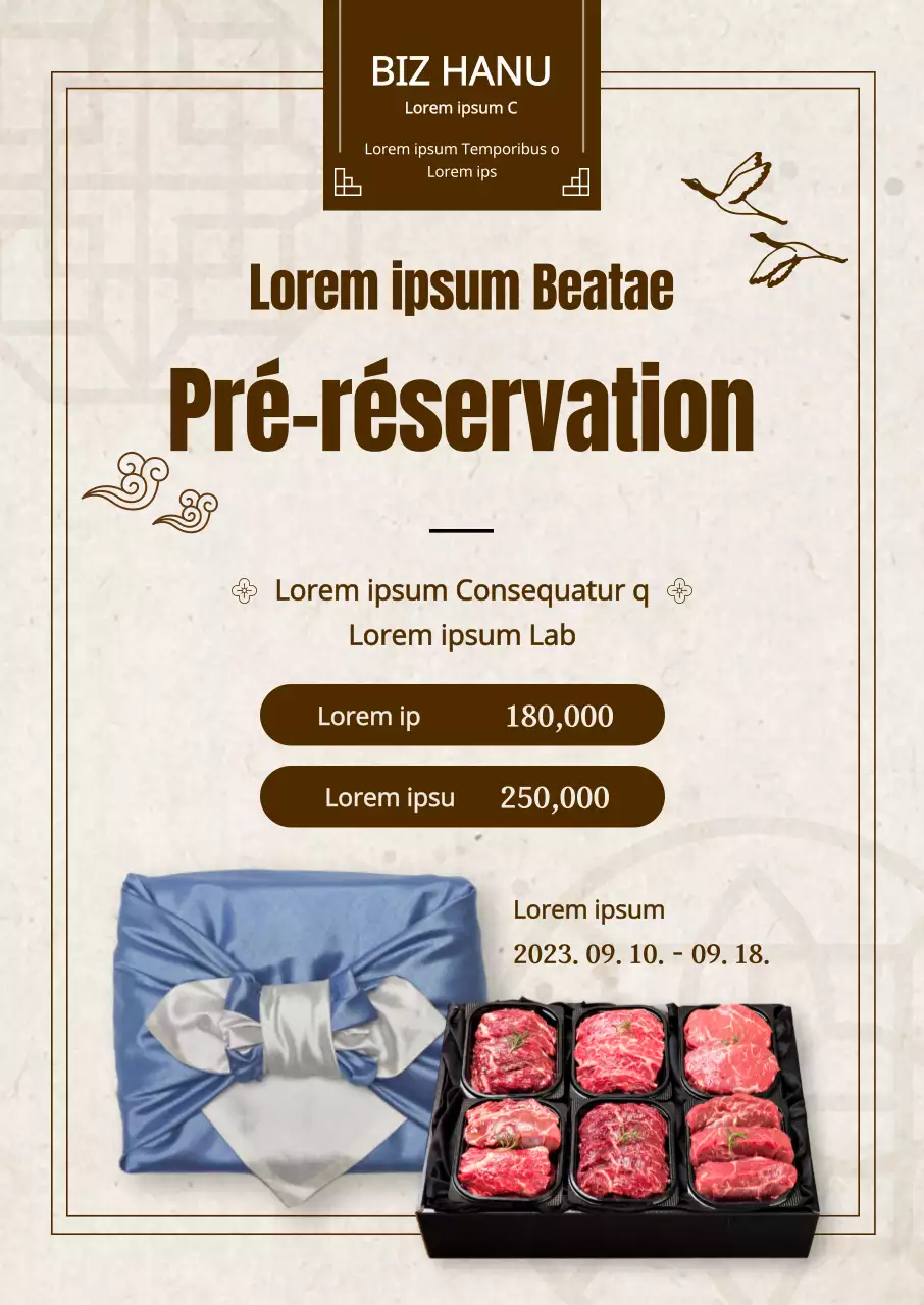 Pré-réservation d'un set traditionnel et luxueux de bœuf coréen pour Chuseok