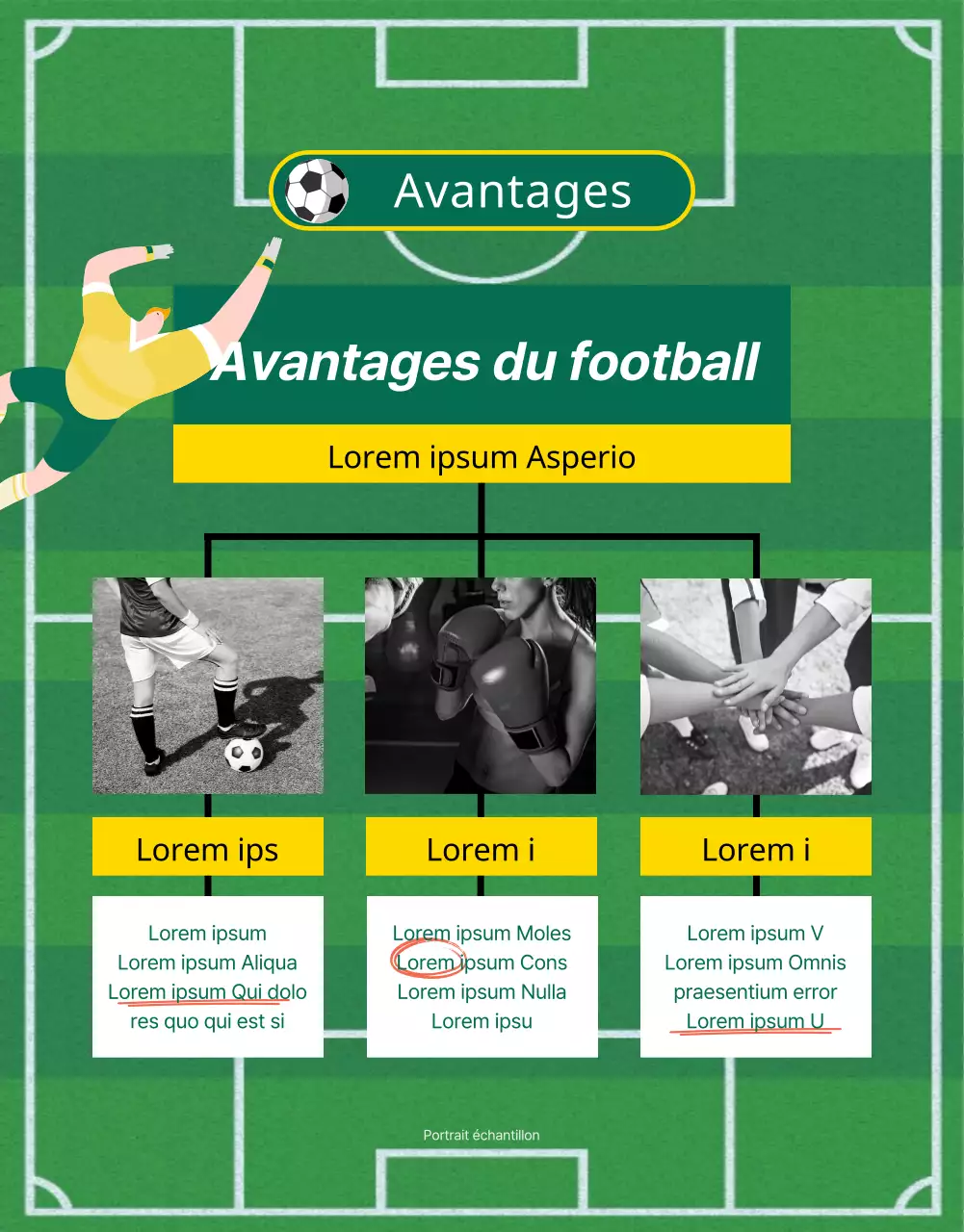 Recrutement pour l'équipe verte et jaune de football féminin