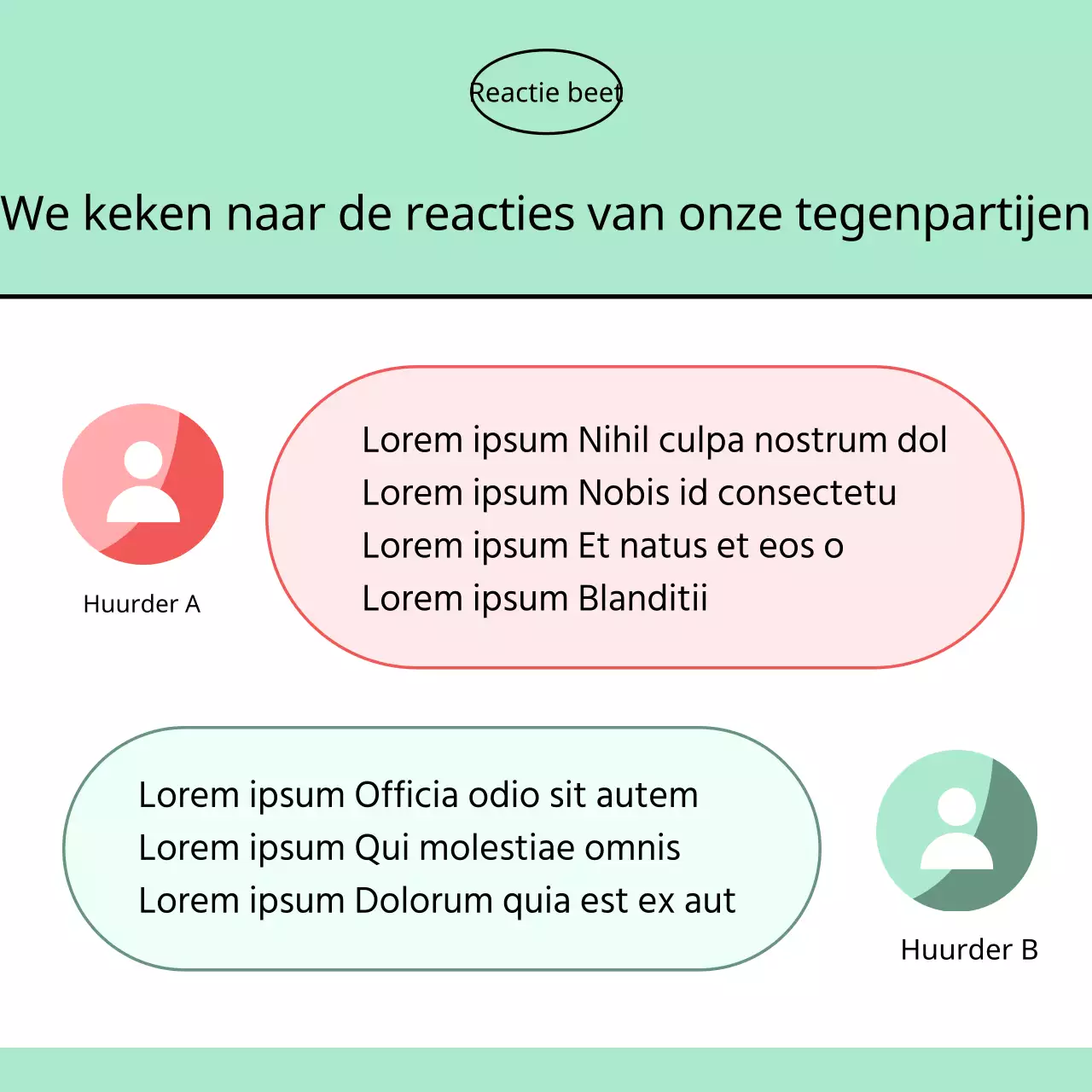 Trendy onroerend goed advertenties in rood en mint