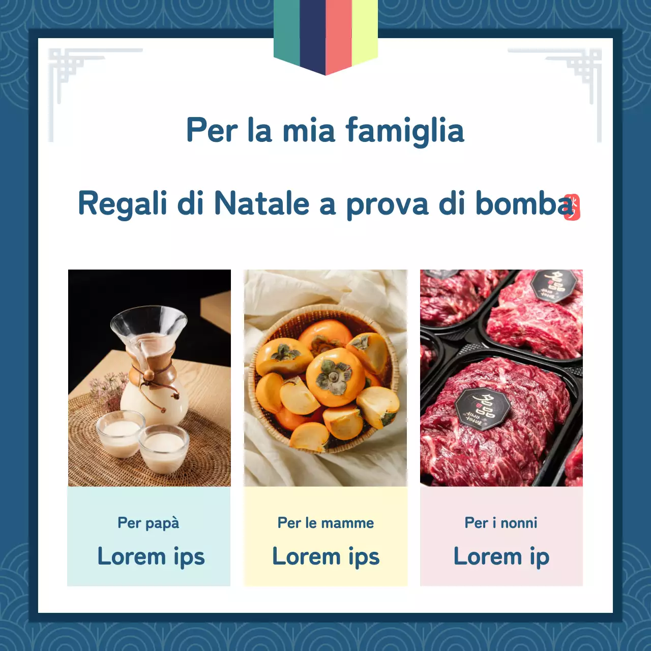 Annuncio Chuseok con motivo tradizionale e accenti chartreuse