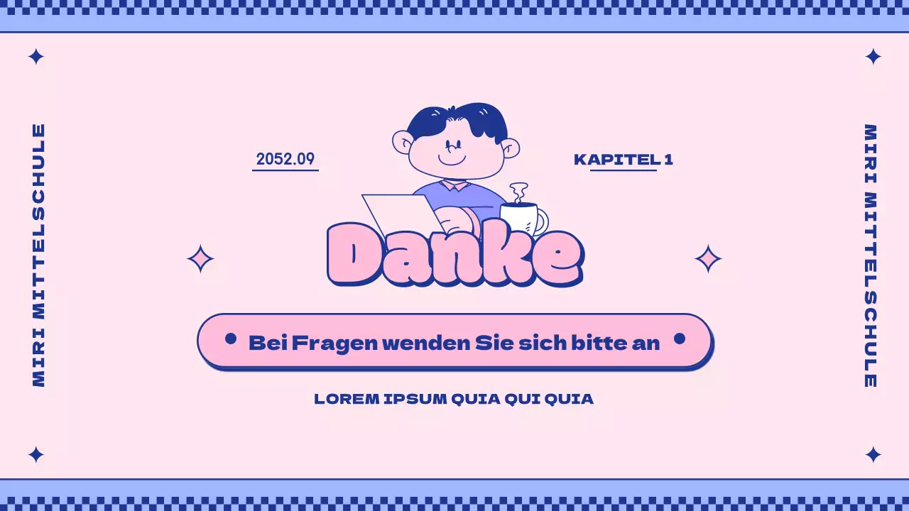 Einführung in das Konzept der niedlichen rosa und lila Figuren