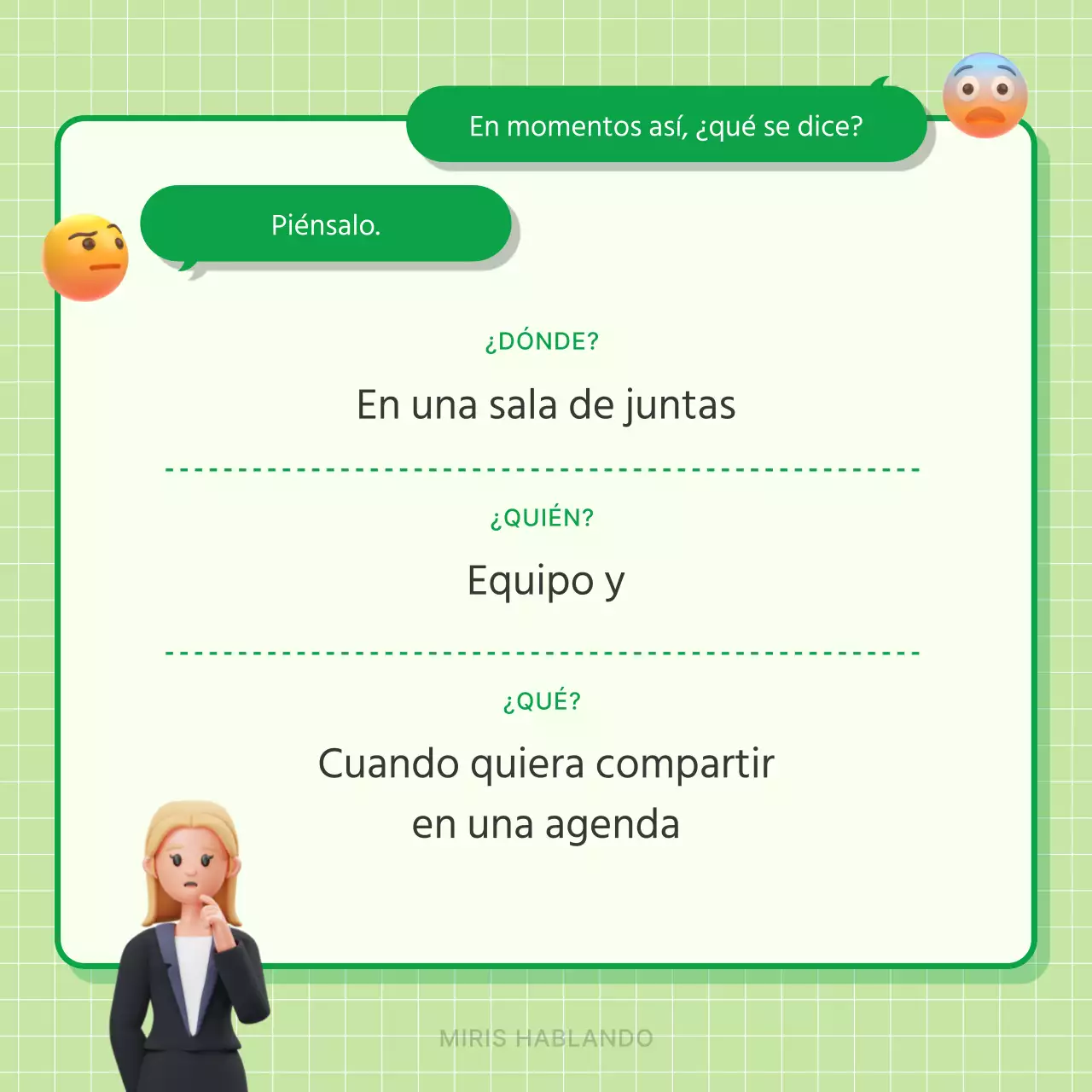 Inglés comercial moderno en verde