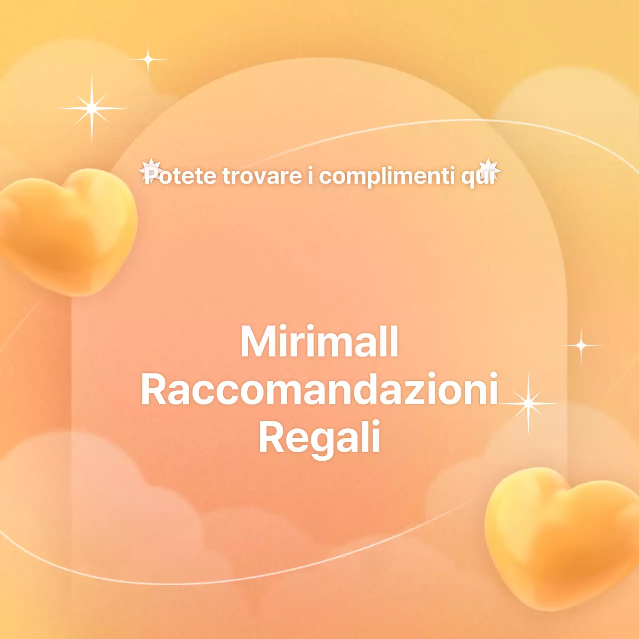 Evento di promozione del regalo emozionale con sfumature arancioni