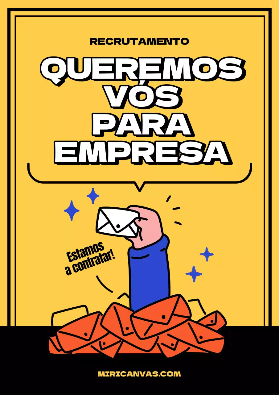 Anuncie os empregos da empresa com um toque de amarelo e azul