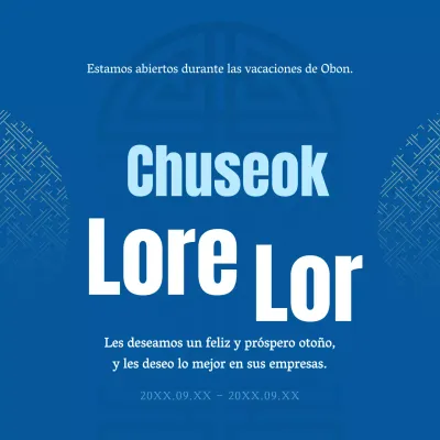 Un anuncio tranquilo y relajante en tonos azules con una fuente caligráfica.