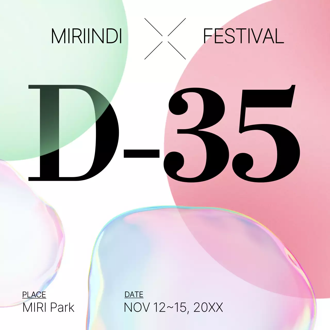 Pink Modern Festival Announcement Social Media Post