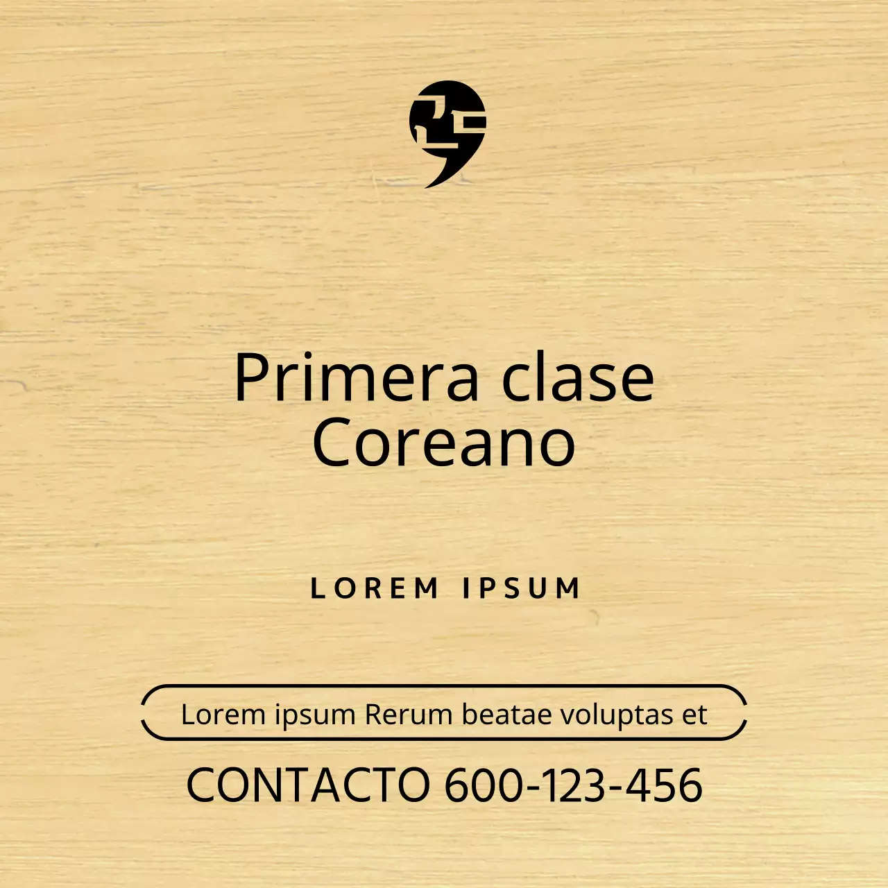 Diseño de una escuela de idiomas con un logotipo negro y sencillo