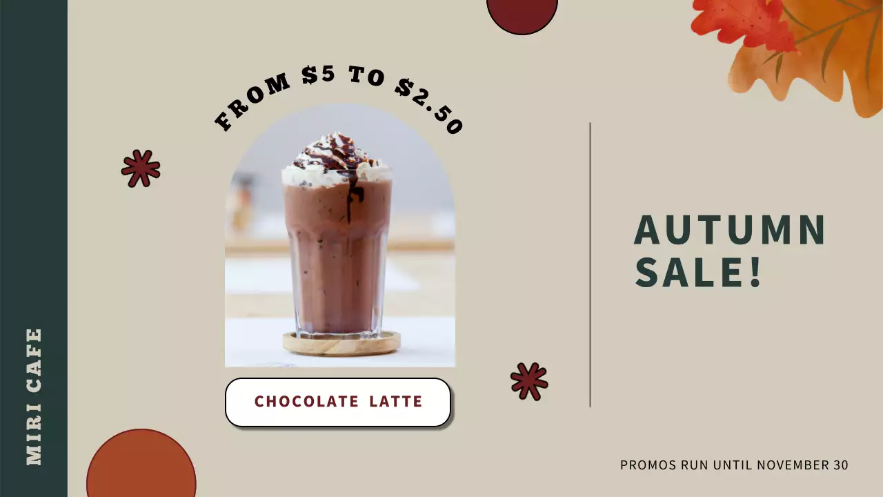 베이지 및 브라운 미니멀 샵 광고 플래너