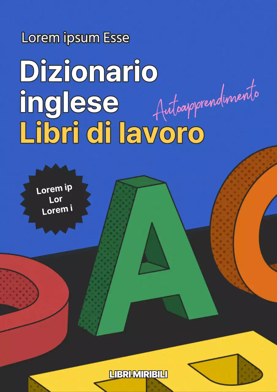 Copertina blu e retrò del libro di testo di grammatica inglese