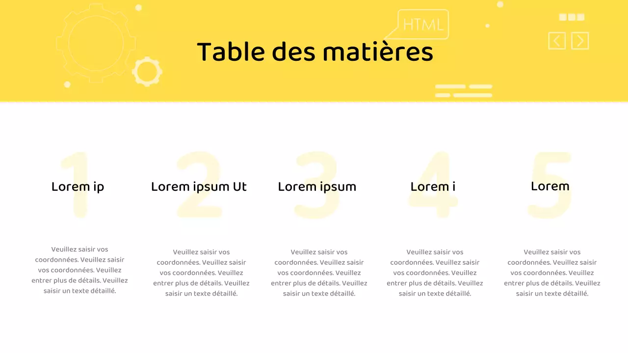 Rapport simple sur le tableau de bord des technologies de l'information sur fond jaune