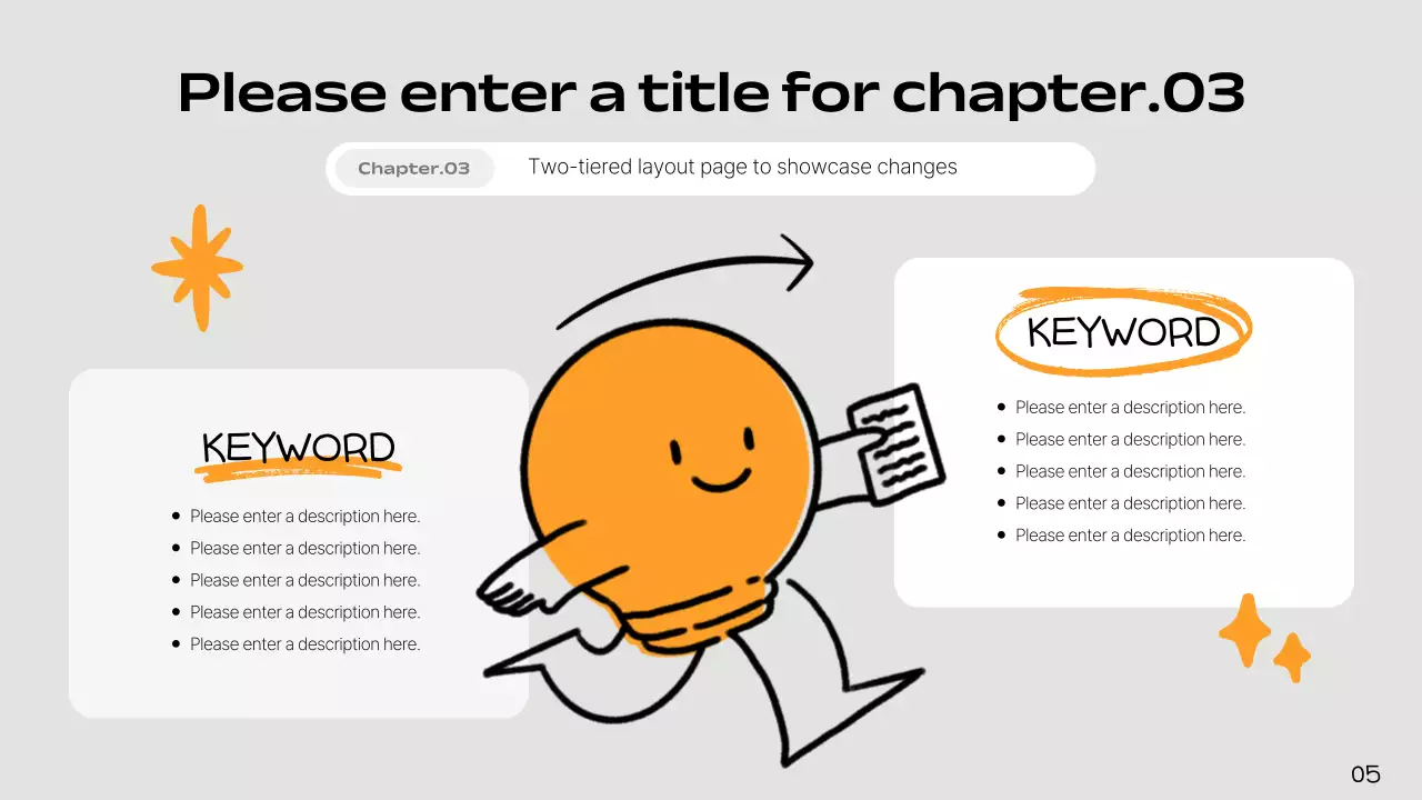 오렌지 미니멀 아이디어 가이드 프레젠테이션