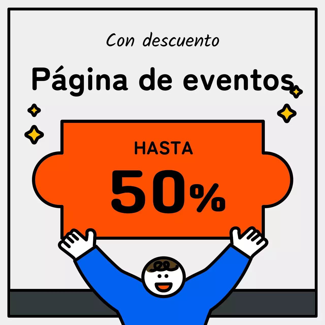 Ilustración básica y simpática con acentos azules, rojos y amarillos