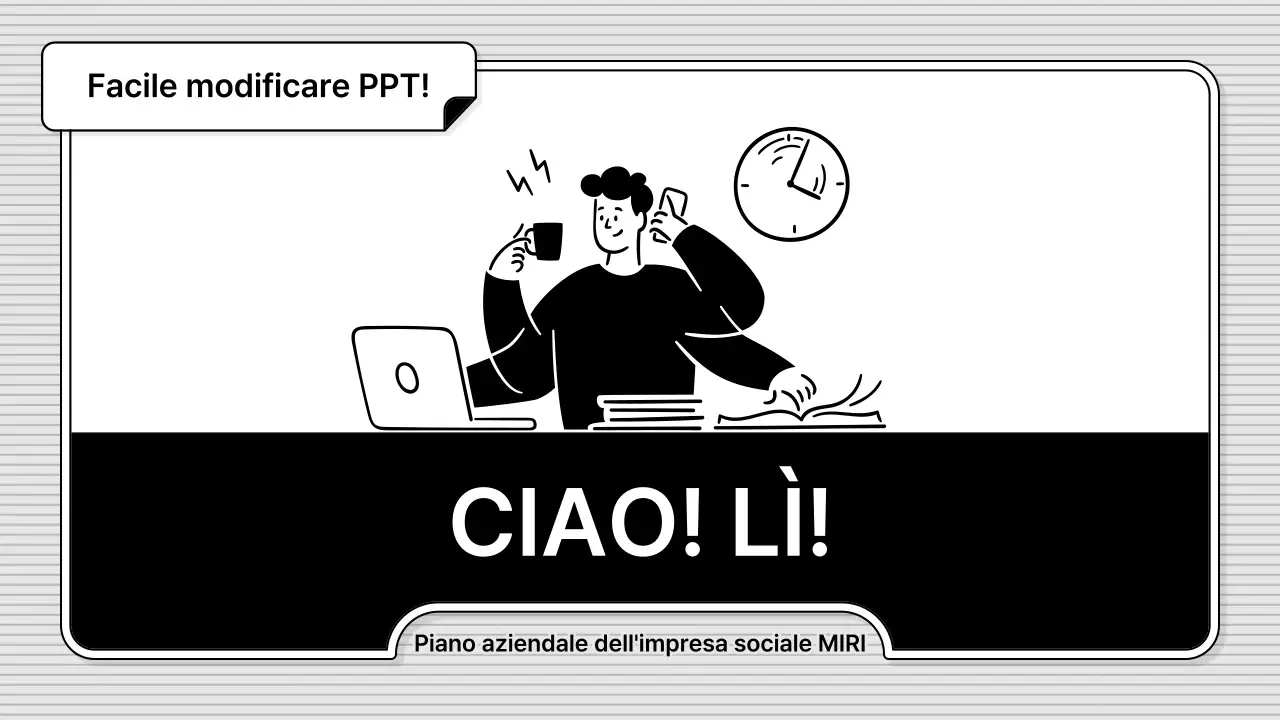 Bianco e nero, facile da modificare, stile illustrazione aziendale di base