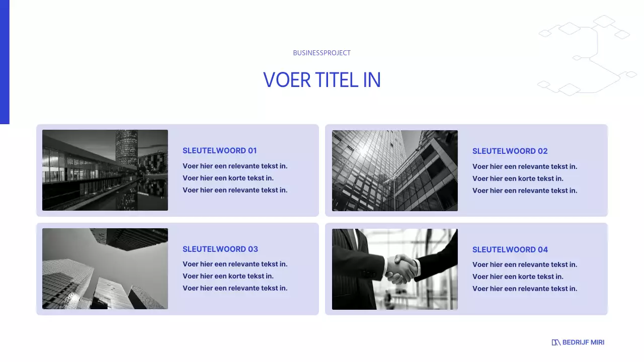 Wit en blauw voor een strakke zakelijke look