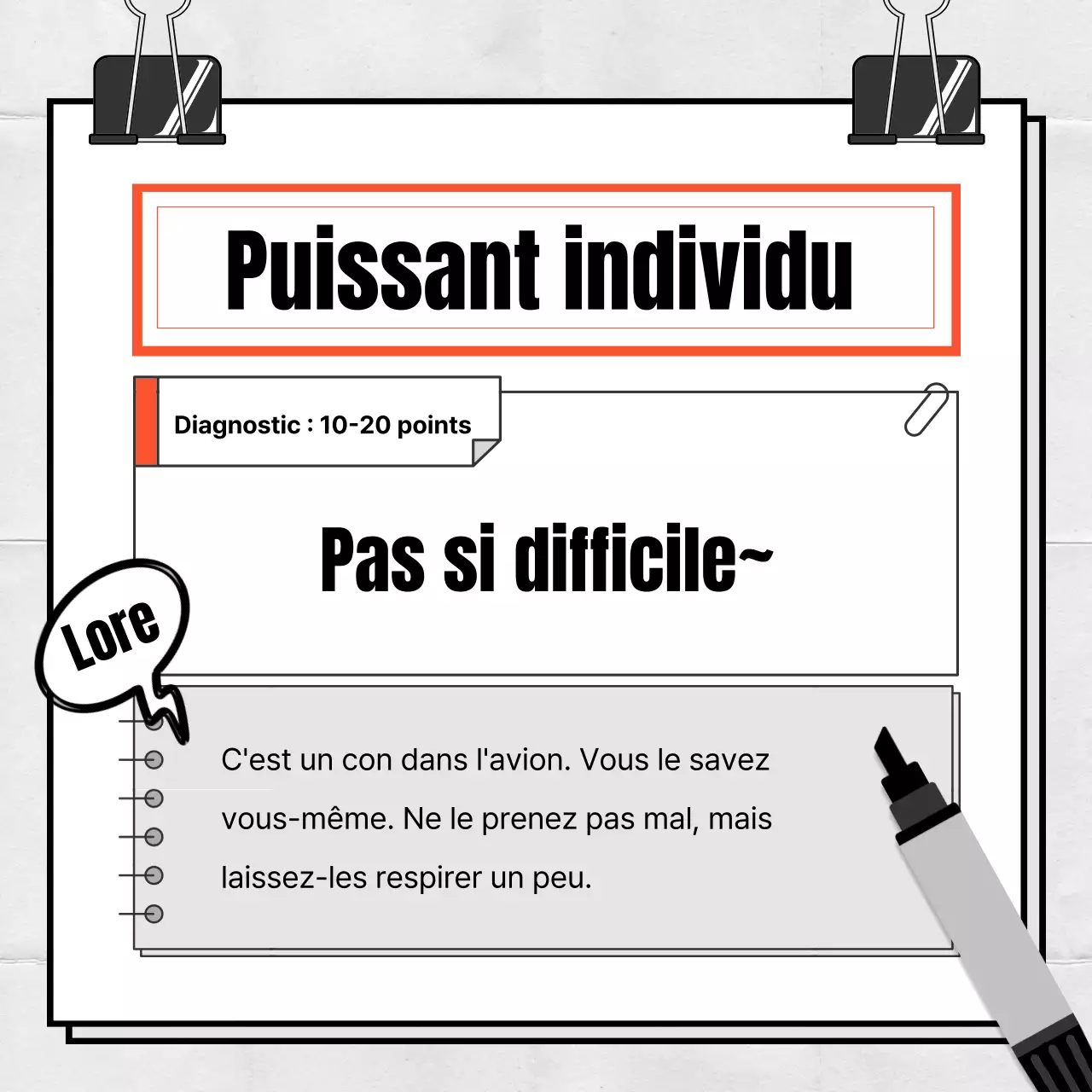 Un simple poste de test diagnostique bleu et blanc à la noix