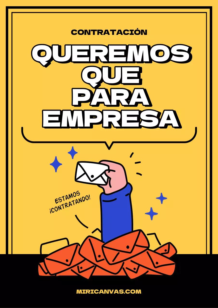 Anuncie los puestos de trabajo de su empresa con un toque de amarillo y azul