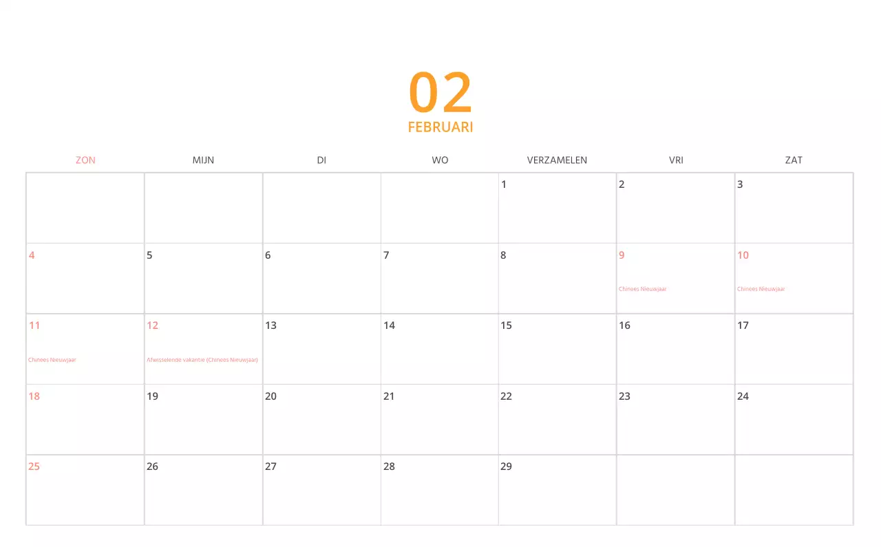 Schattige geïllustreerde groene bureaukalender met familiethema