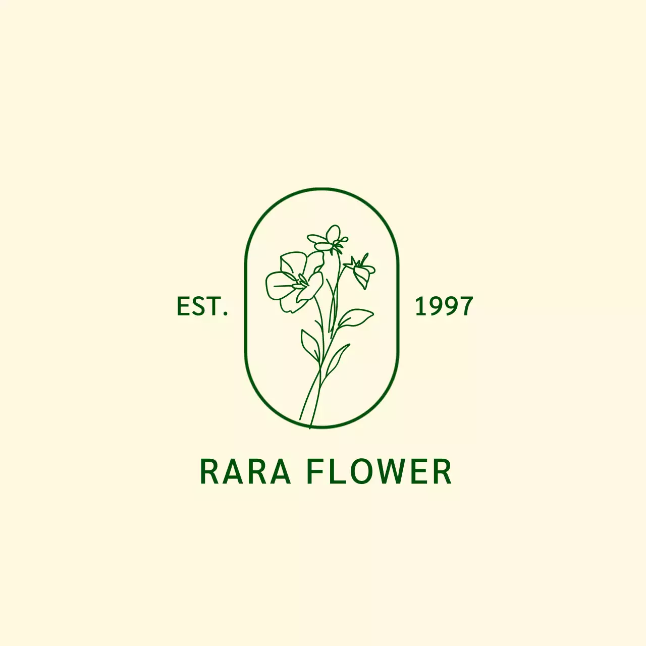 アイボリー シンプル 花 ロゴ