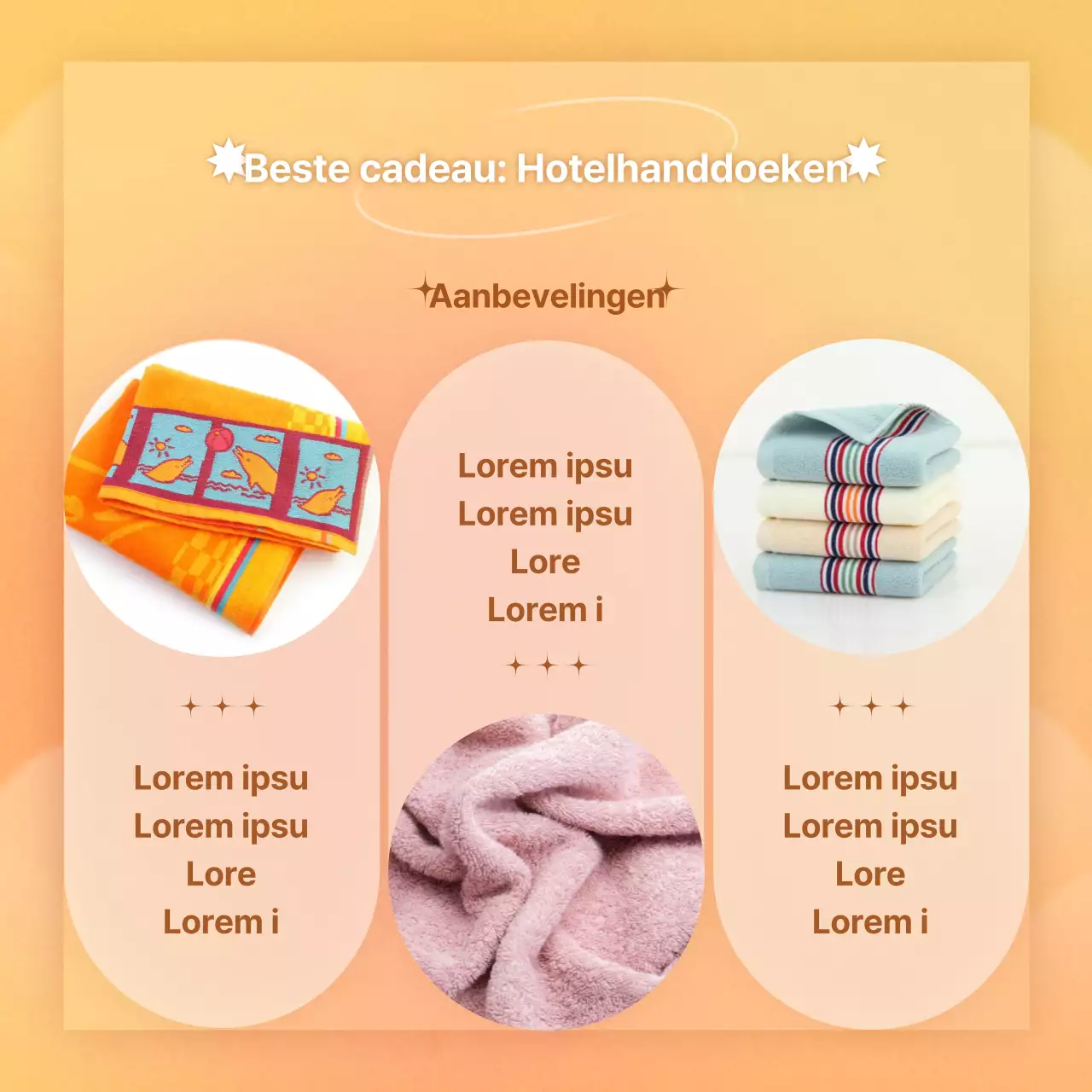 Emotioneel cadeau promotie-evenement met oranje kleurverlopen