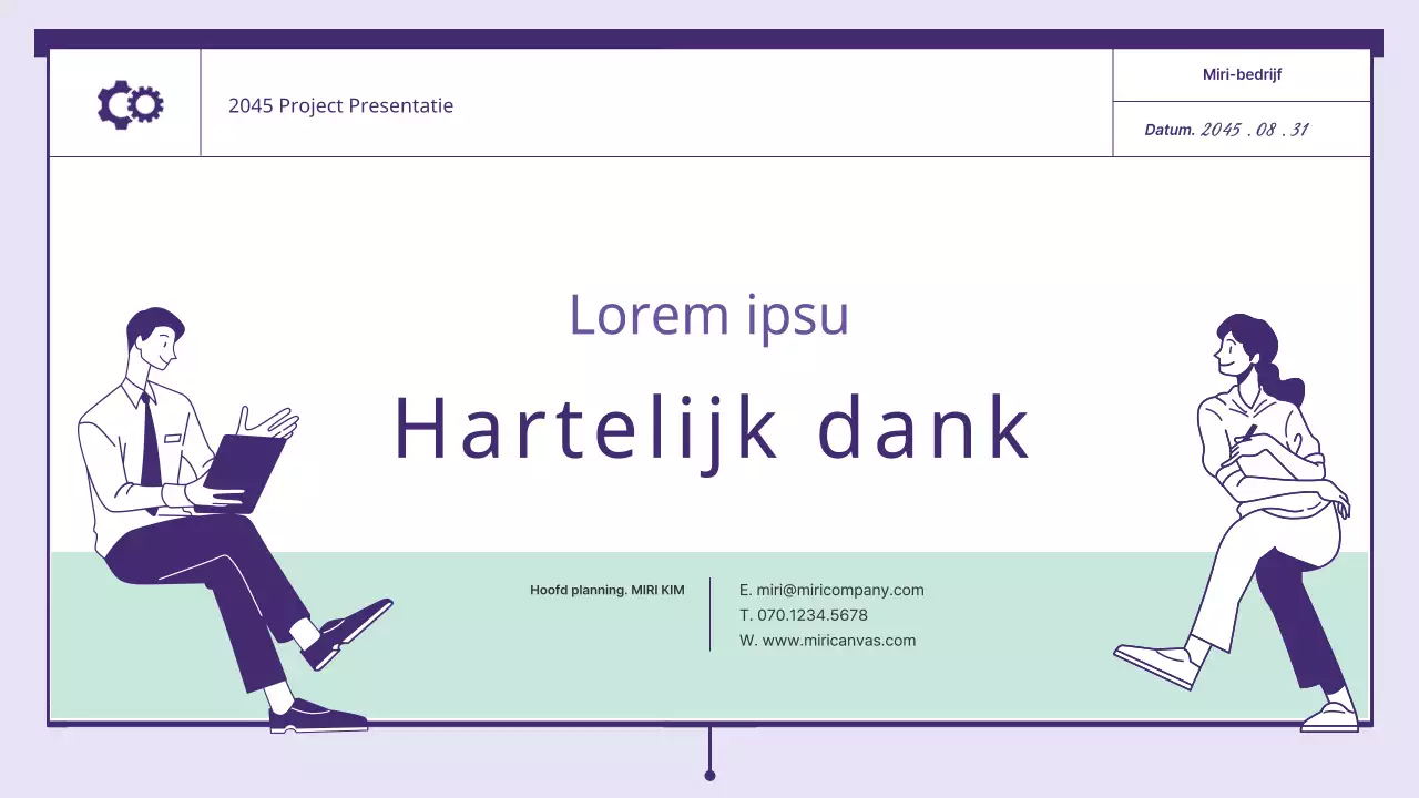 Een voorstel met paarse en mintkleurige raderelementen