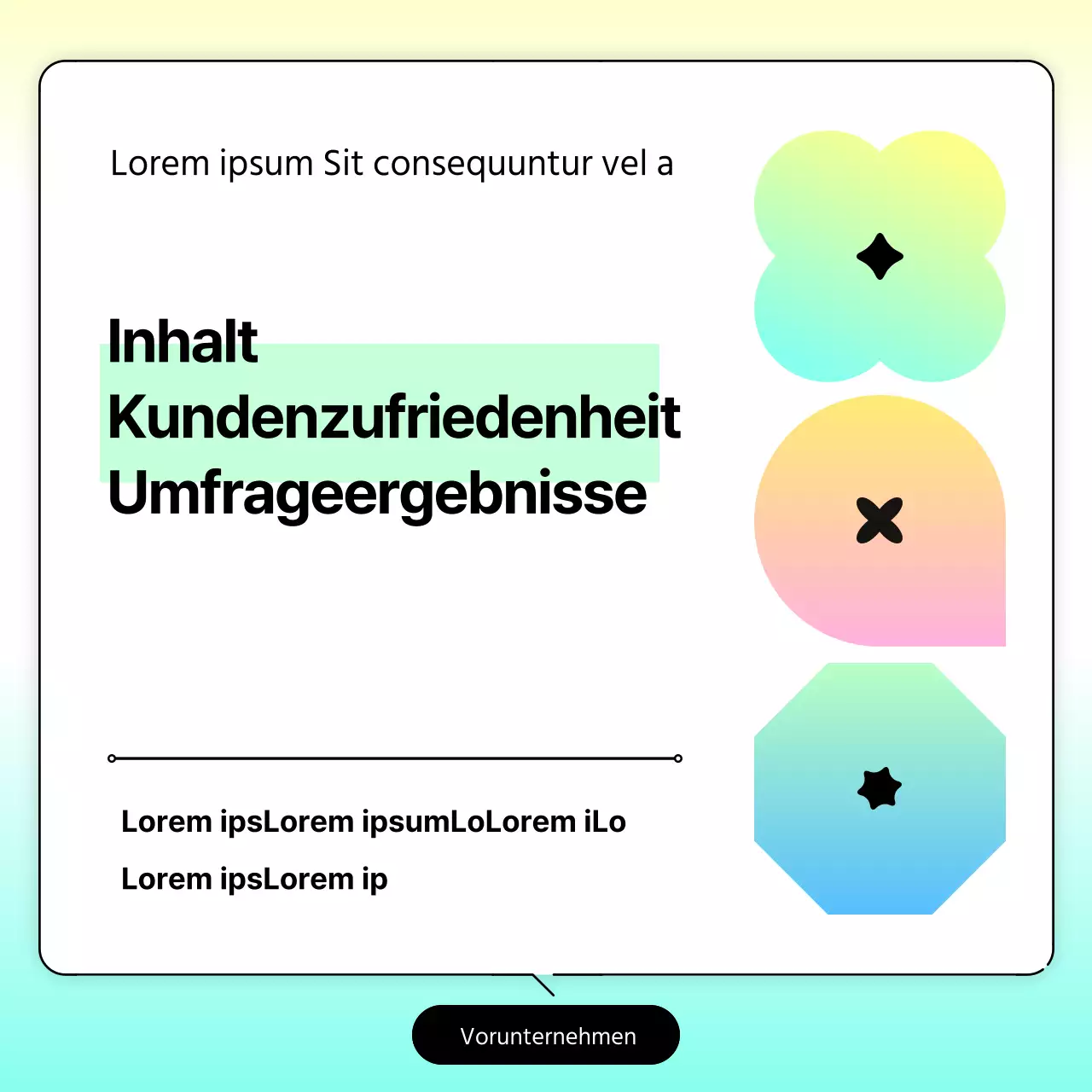 Farbverlauf gelb und hellblau für saubere Umfrageergebnisse